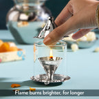 My Borosil Akhand Nickel Diya, Small | Grocsy
