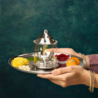 My Borosil Akhand Diya, Nickel, Medium | Grocsy