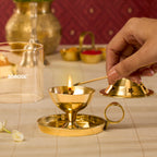 My Borosil Mangal Akhand Diya, Medium | Grocsy