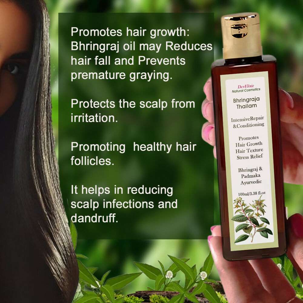 DevElixir Bhringraja Thailam Ayurvedic Hair Oil | Grocsy