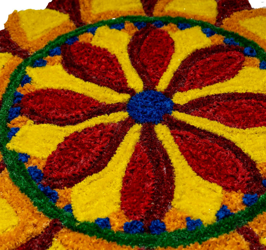 Kundan HandiKrafts Flower Mat Design 1 | Grocsy
