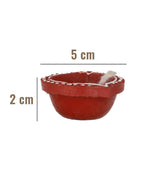 Tied Ribbons Red Blue Pack of 12 Handcrafted Terracotta Clay Oil Diya | Grocsy