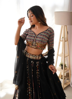 Lehenga Mart Designer Wedding Lehenga Choli For Women - Black | Grocsy