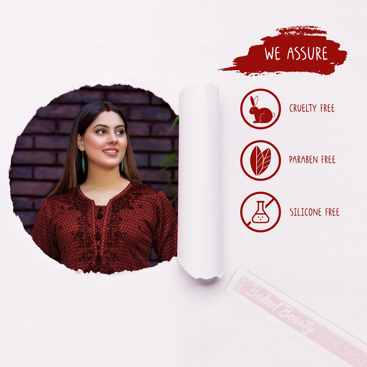 Baked Beauty Liquid Sindoor - Maroon | Grocsy