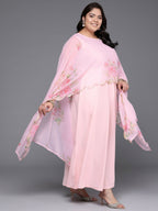 Ahalyaa Women's Traditional wear Ethnic Dress - Pink | Grocsy