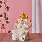 Apnimarket Marble Dust Ganesh Idol | Grocsy