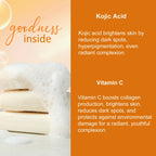 Globus Naturals Glutathione Skin Lightening Soap Enriched with Kojic Acid & Vitamin C, E, Reduces Dark Spots, Wrinkles & Fine Lines | Grocsy