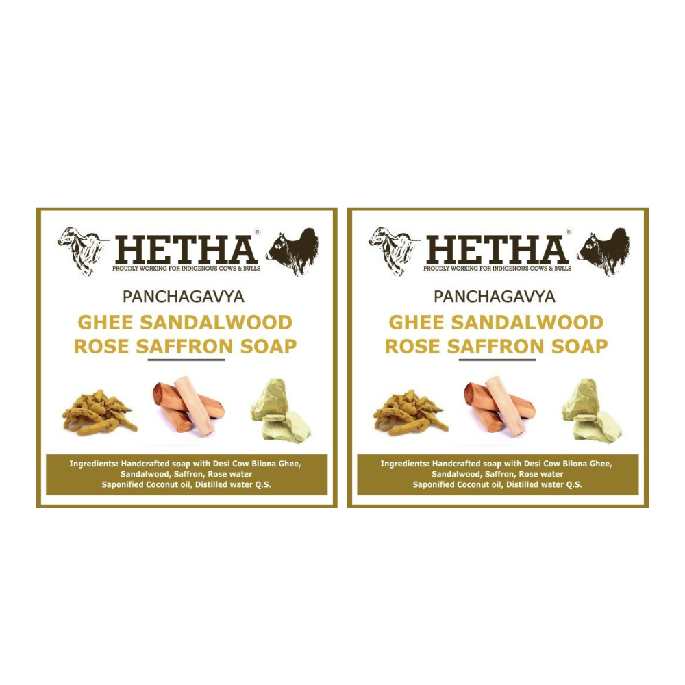 Hetha Ghee Sandalwood Rose Saffron Soap | Grocsy