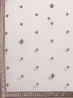 House of Panchhi Lavender - Net Embroidered Lehenga with Zig-Zag Pattern | Grocsy