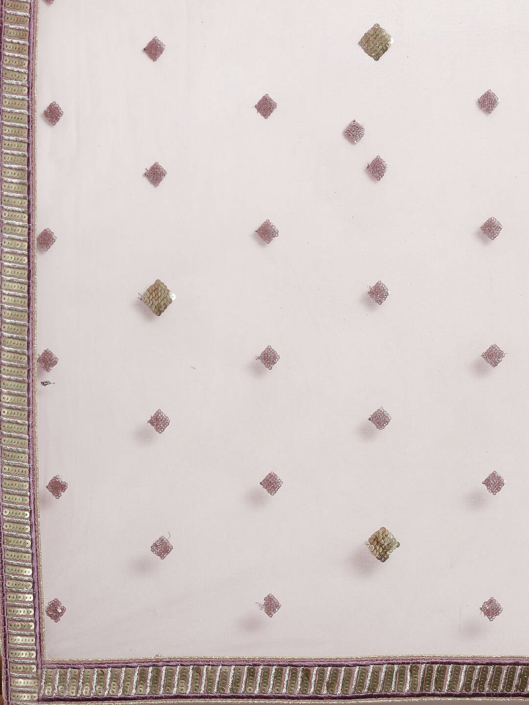 House of Panchhi Lavender - Net Embroidered Lehenga with Zig-Zag Pattern | Grocsy
