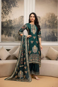 Embroidered & Printed Kurta With Palazzo & Printed Dupatta, Teal - Hiral Fashion | Grocsy