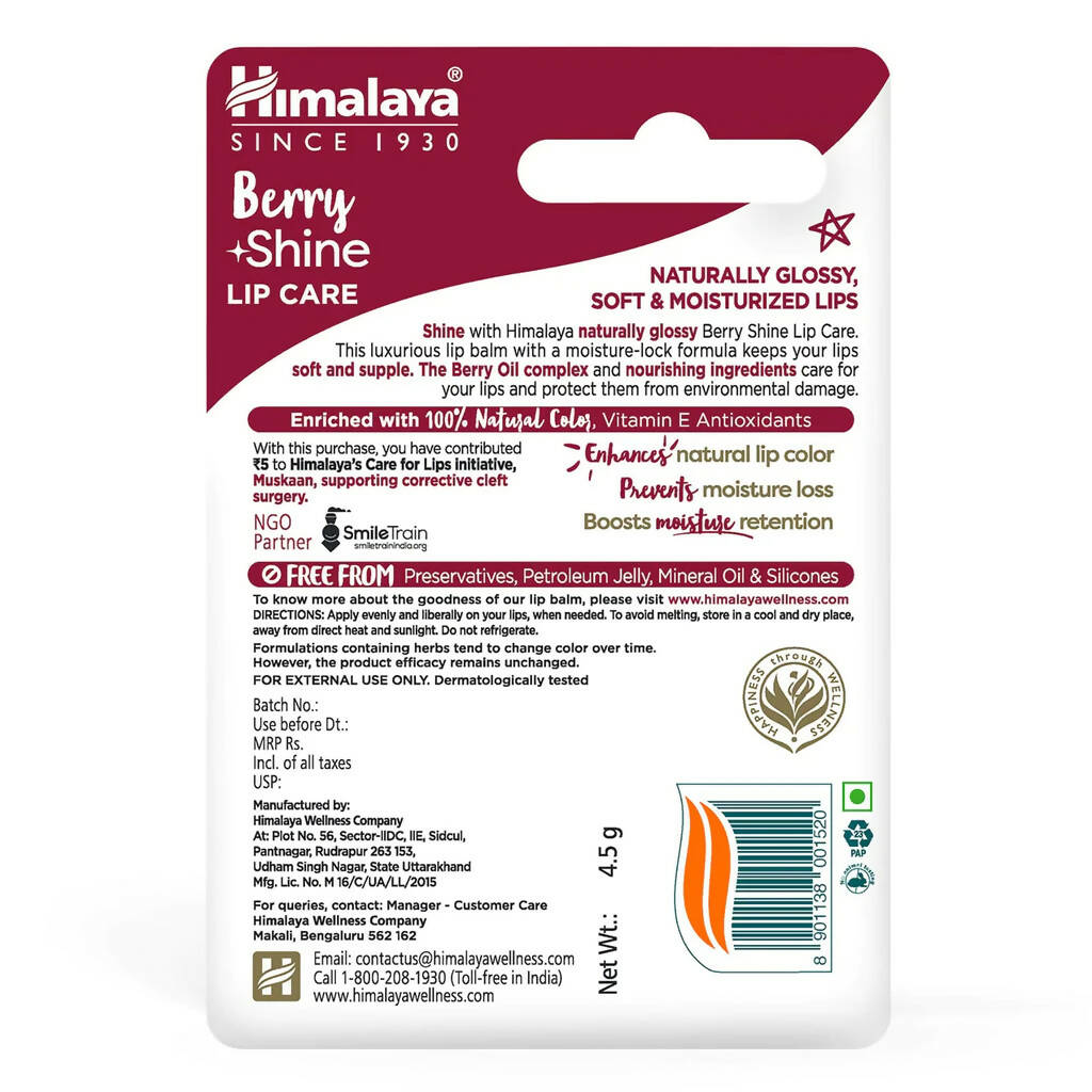 Himalaya Herbals Berry Shine Lip Care | Grocsy