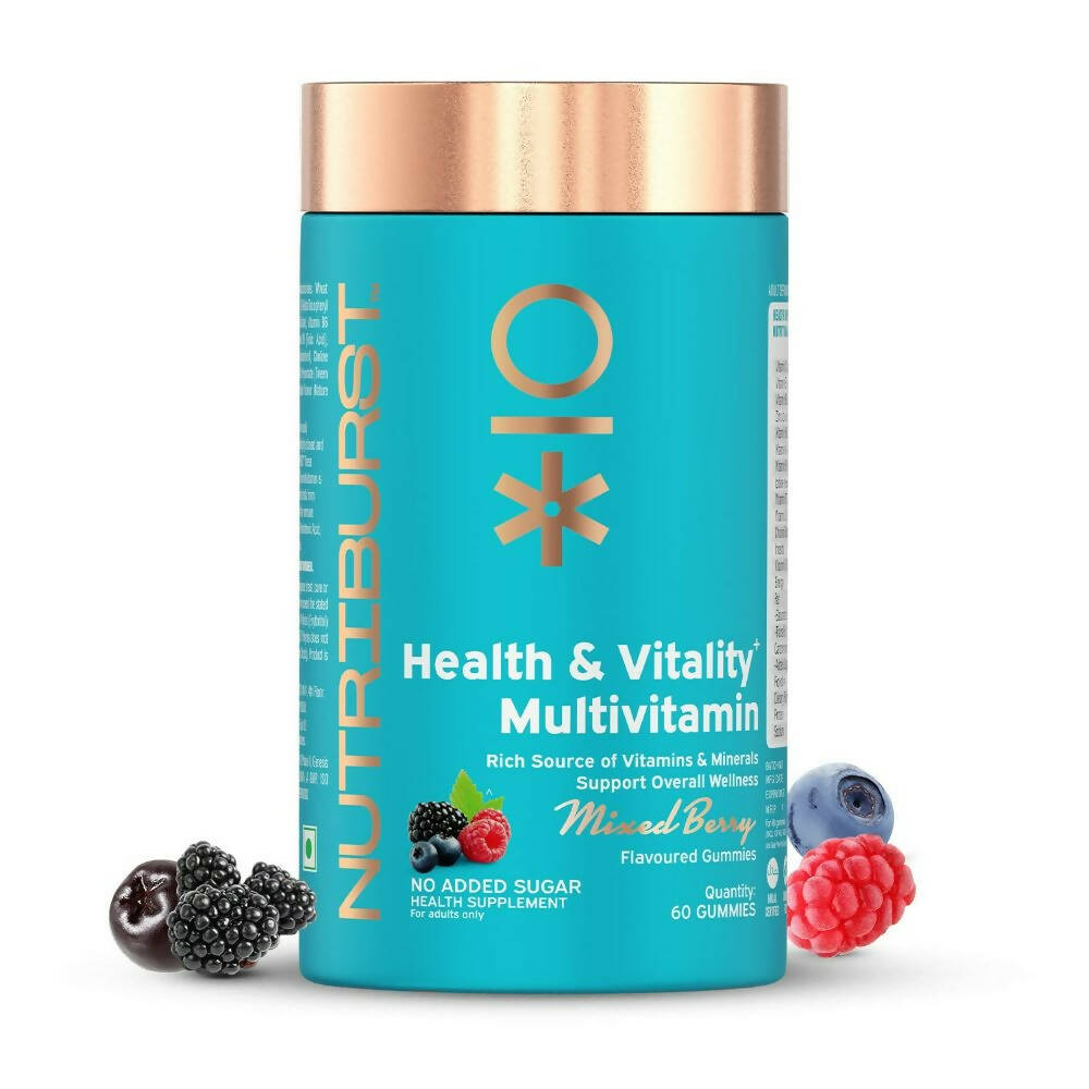 Nutriburst Health & Vitality Gummies With Multi-Vitamins | Grocsy