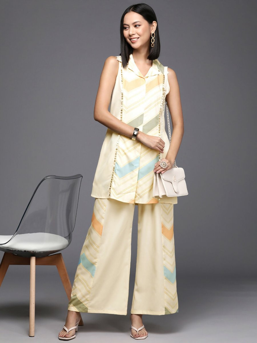 Ahalyaa Women's Traditional Wear Co-ods - Off-white | Grocsy