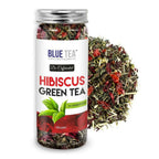 Blue Tea Organic Hibiscus Green Tea | Grocsy