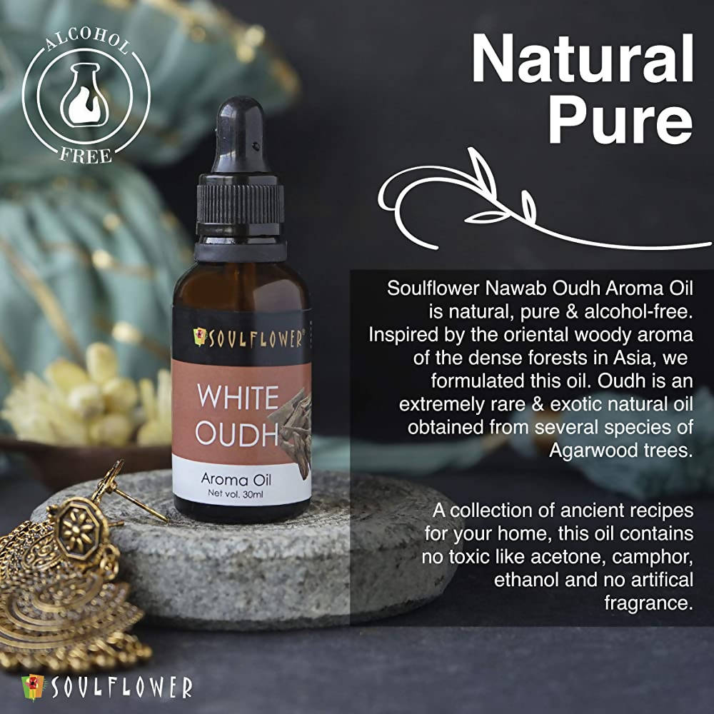 Soulflower White Oudh Aroma Oil | Grocsy