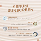 Moody SensiSoothe Mineral Brightening Sunscreen Serum with Ceramides & Rice | Grocsy