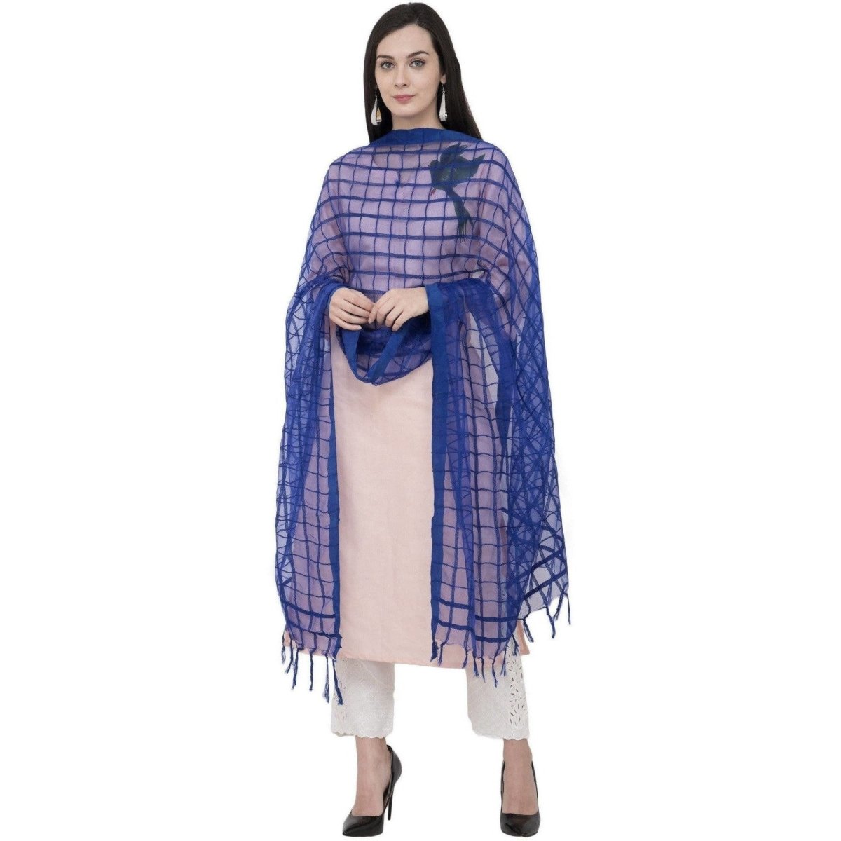 A R Silk Cotton Square Regular Dupatta Color Royal Dupatta or Chunni | Grocsy