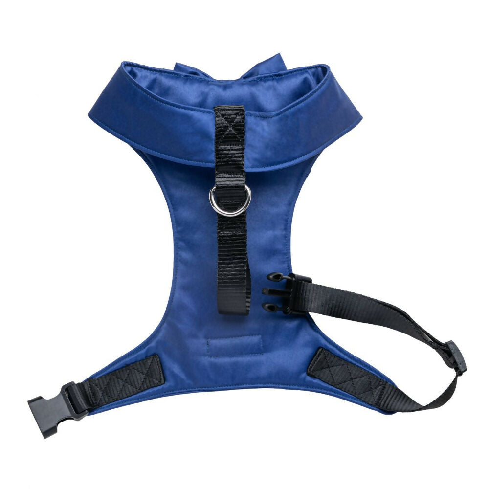 Waggety Tuxedo Dog Harness - Stylish Blue & White Design, Adjustable Fit, Durable Fabric, Elegant Pet Harness for Dogs | Grocsy