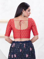 Joban Fashion Pink Tissue Elbow Sleeveless Front Open Blouse | Grocsy