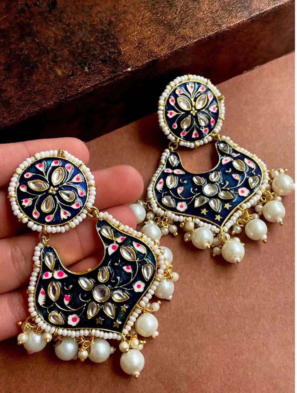 Joban Fashion Meenakari Beads And Stone Work Earring | Grocsy
