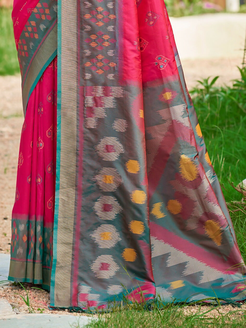 Shree Shyam Fashion Red Soft Silk Saree | Grocsy