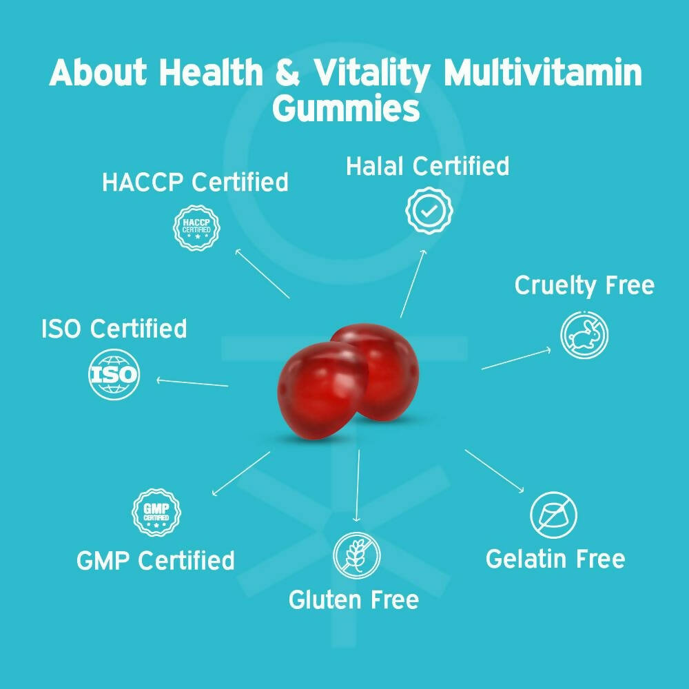 Nutriburst Health & Vitality Gummies With Multi-Vitamins | Grocsy