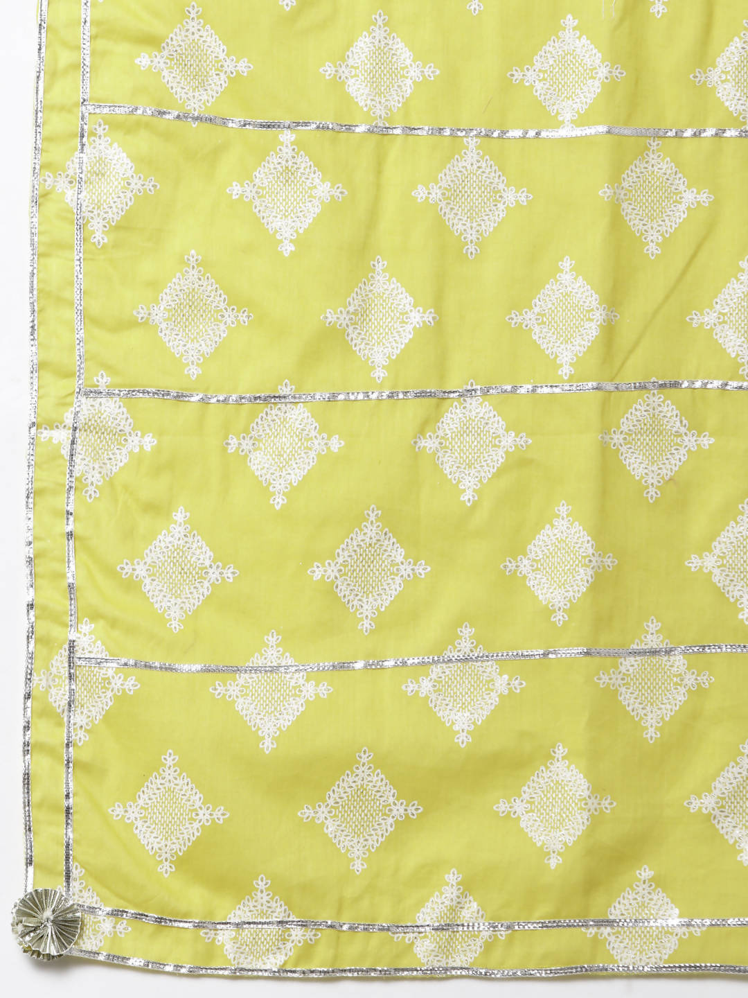 Myshka Yellow Pure Cotton Printed Sleeveless Round Neck Kurta Palazzo Dupatta Set | Grocsy