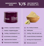 Foxtale De-Tan Face Mask For Glowing Skin - Clay Mask with Lactic Acid For Tan Removal, Reduction in Blackheads, Instant Brightening | Grocsy