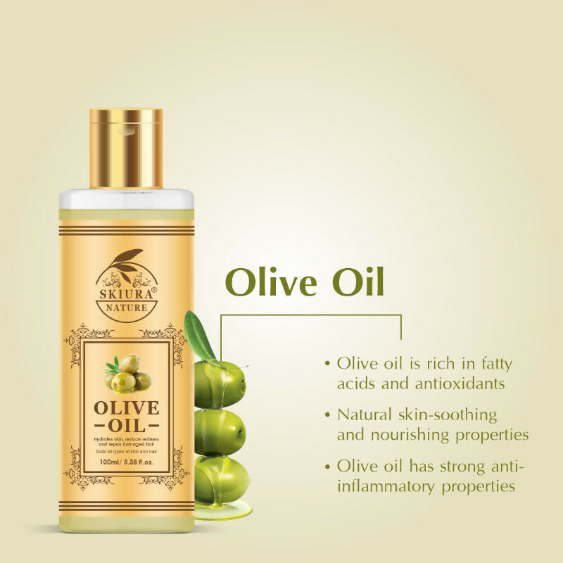 Skiura Nature Olive Oil For Anti Hair Fall, Thick Hair & Fast Hair Growth | Grocsy