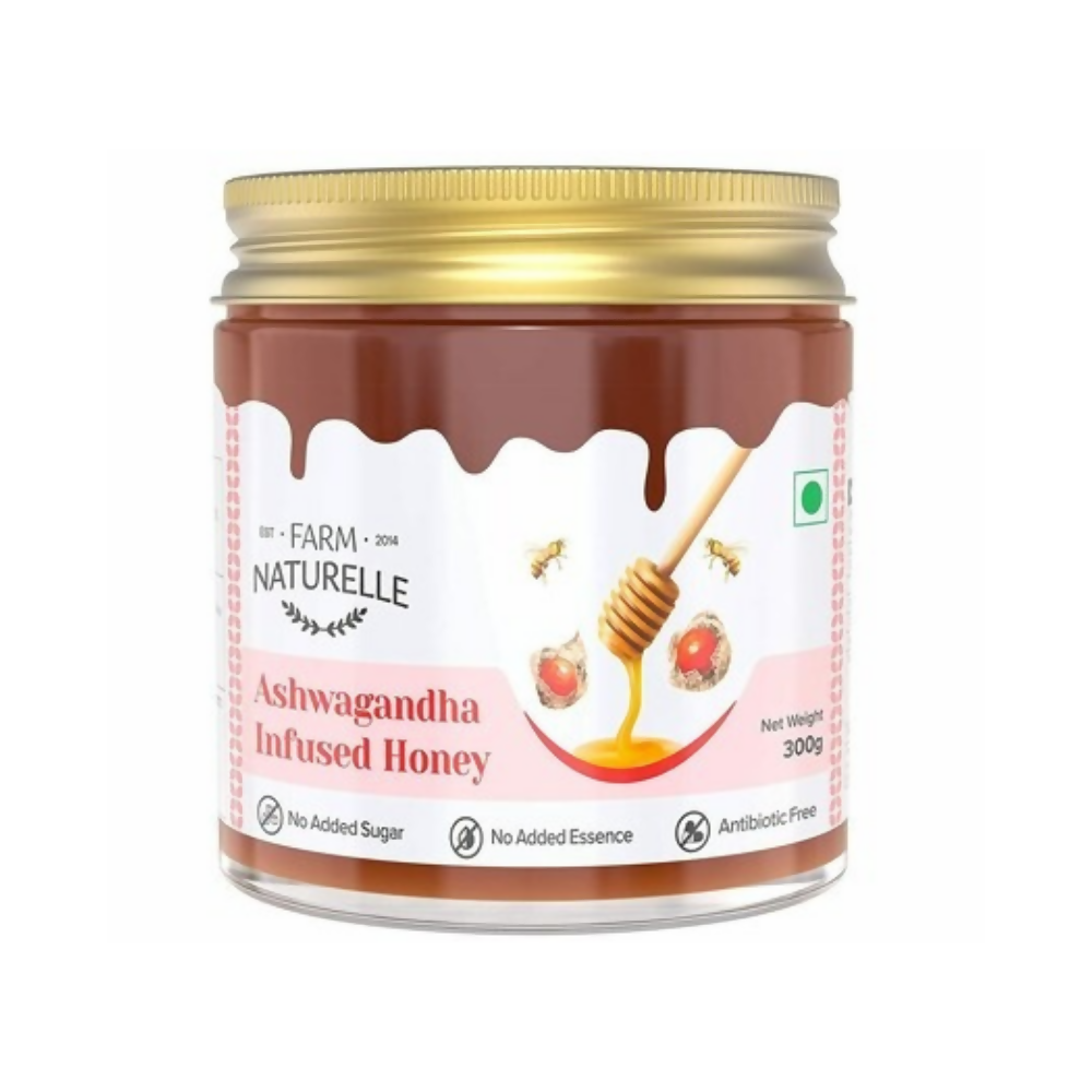 Farm Naturelle Ashwagandha Infused Honey – Natural Stress Relief & Energy Boost | Grocsy