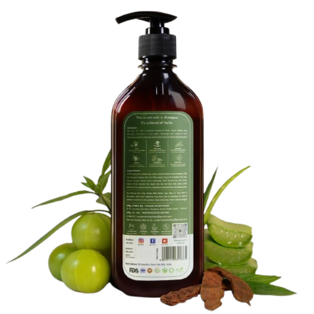 Pureus Herbals Amla & Bhringraj Herbal Shampoo | Grocsy