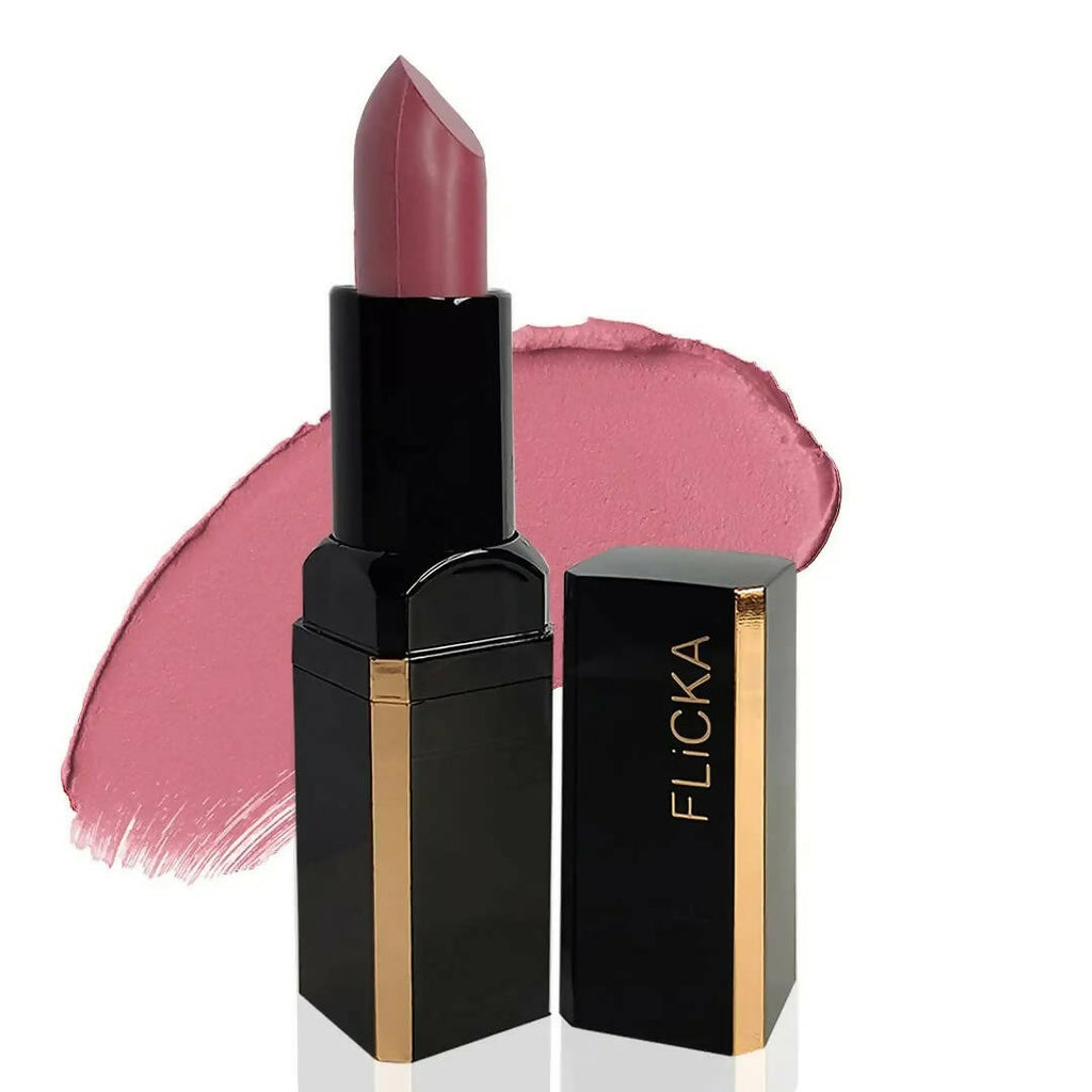 FLiCKA Lip Poetry Matte Lipstick Shade 05 Teddy Bear - Pink Nude | Grocsy