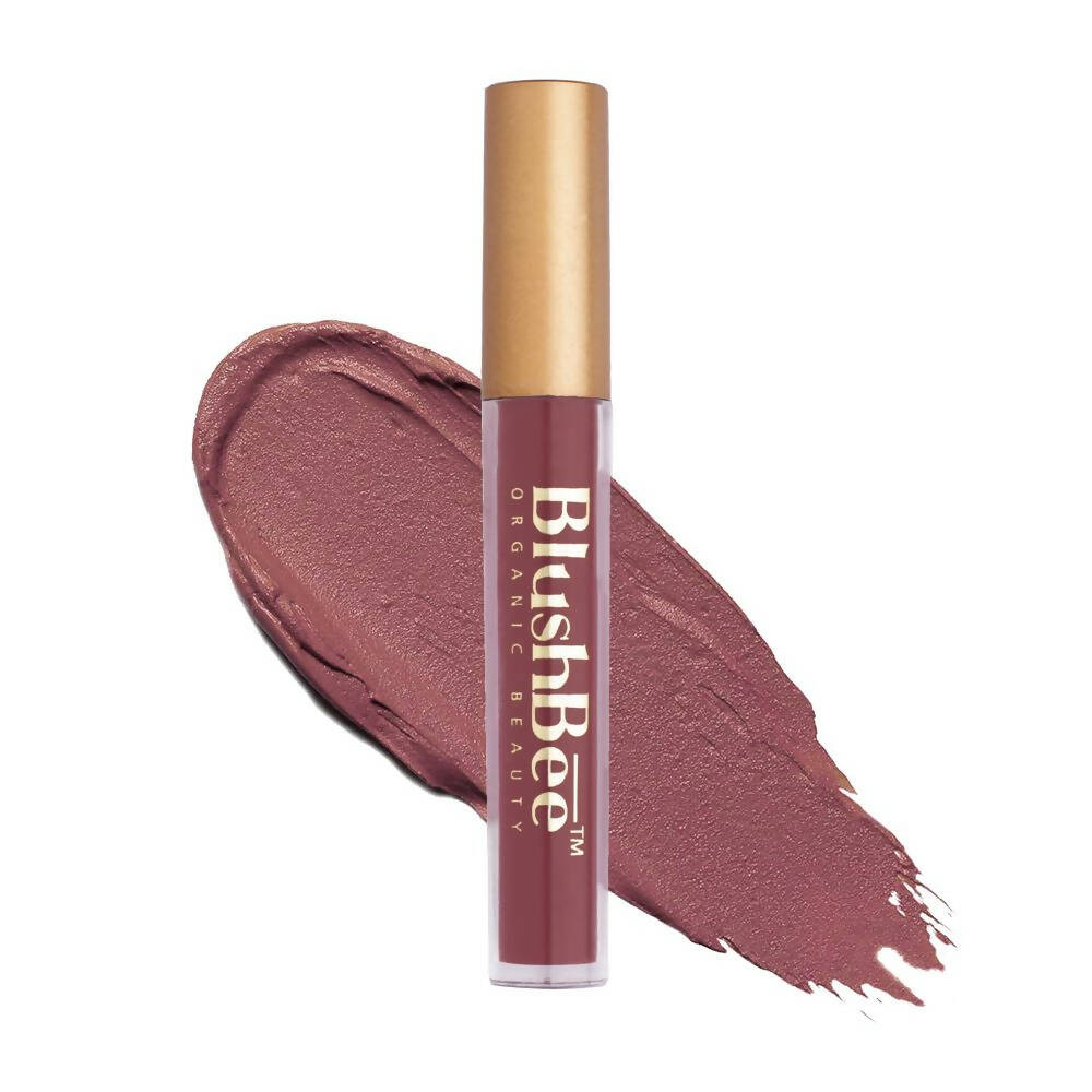 BlushBee Organic Beauty Lip Nourishing Liquid Lipstick - Touch Of Mauve | Grocsy