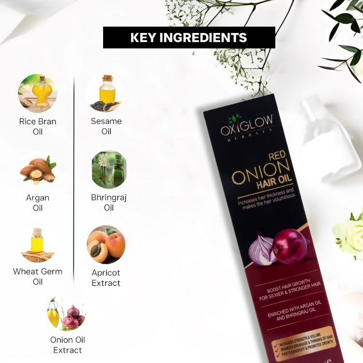 Oxyglow Herbals Red Onion Hair Oil | Grocsy