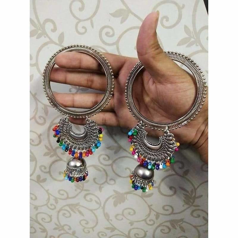 MS Fashion India Silver Color With Multicolor Pearls Latkan Jhumki Bangles | Grocsy