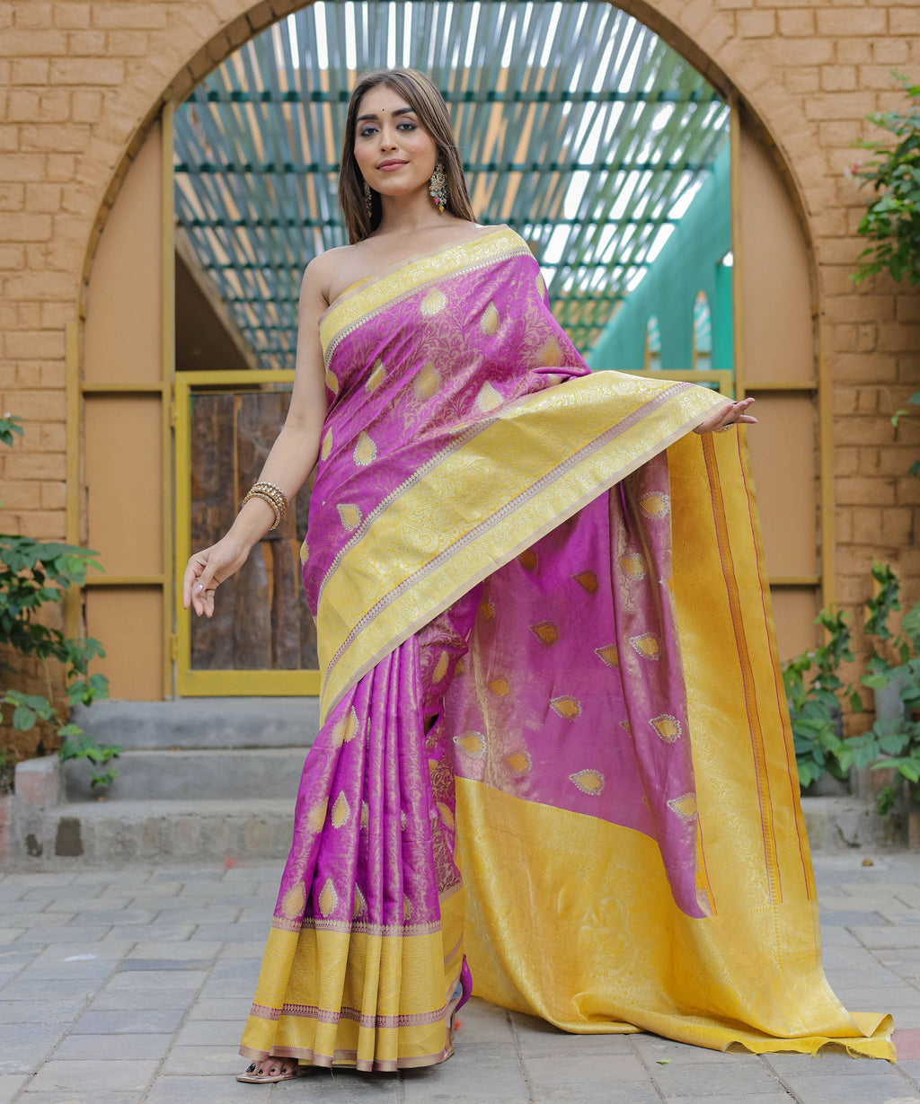 Vamsee Madhavi Purple Soft Silk Saree | Grocsy