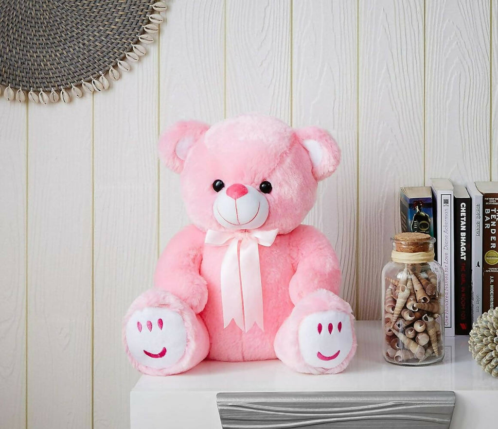 Jam & Honey Teddy Bear, Cute, Soft Toy (Pink) | Grocsy