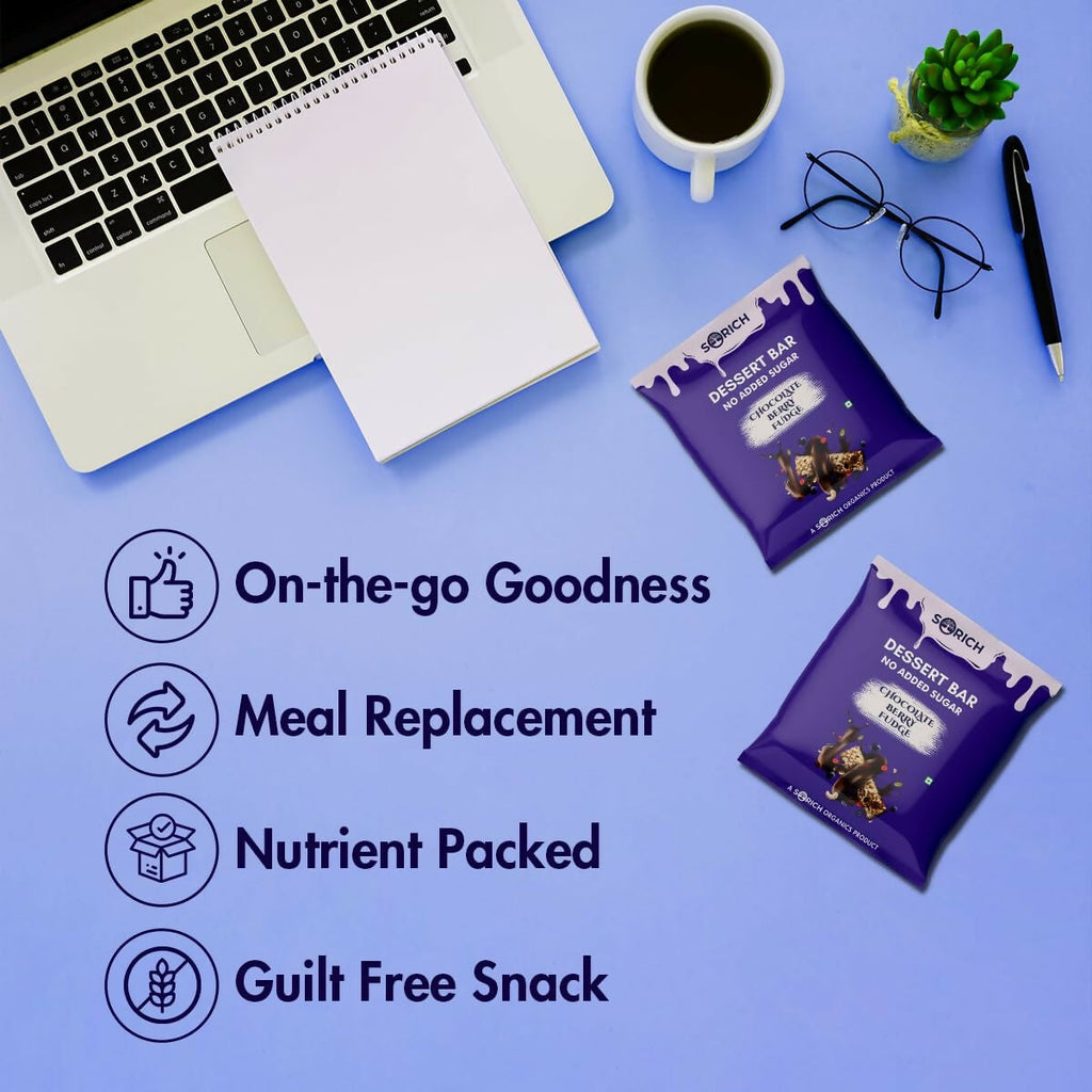 Sorich Organics Dessert Protein Mini Bars Chocolate Berry Fudge | Grocsy