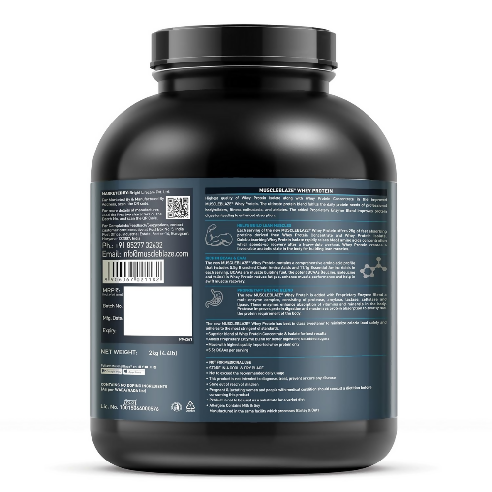MuscleBlaze Whey Protein Richmilk Chocolate | Grocsy