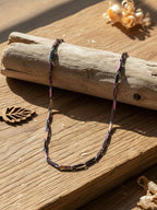 NVR Men's Handcrafted Multicolour Rhodium Plated Chain | Grocsy