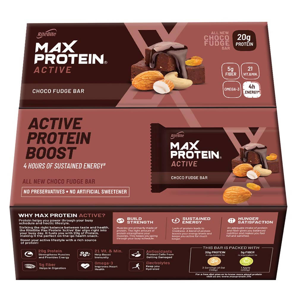 RiteBite Max Protein Active Choco Fudge Bar | Grocsy