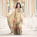 Prazu Fashion Cream Chinon Silk Digital Print Sharara Suit | Grocsy
