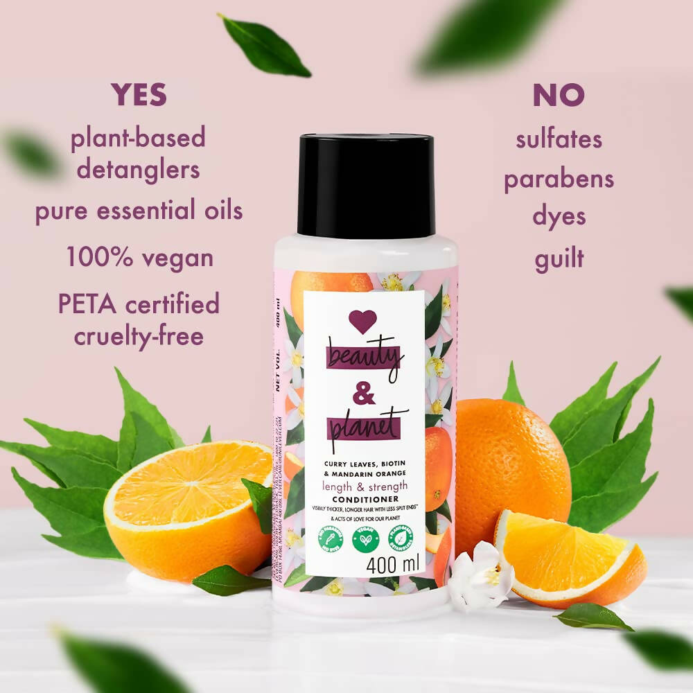 Love Beauty And Planet Curry Leaves, Biotin & Mandarin Paraben Free Conditioner | Grocsy