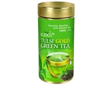 Kudos Ayurveda Tulsi Gold Green Tea | Grocsy