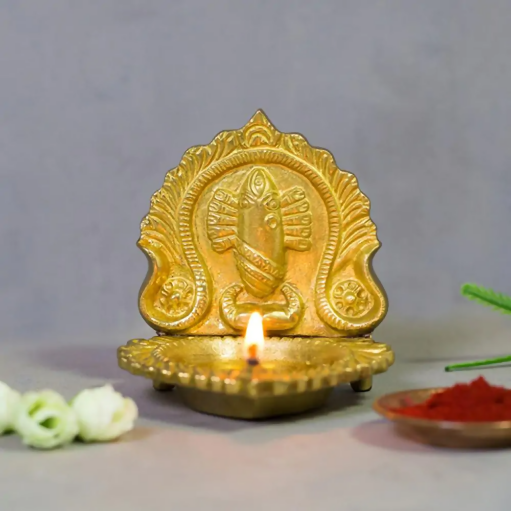 Isha Life Linga Bhairavi Brass Lamp | Grocsy