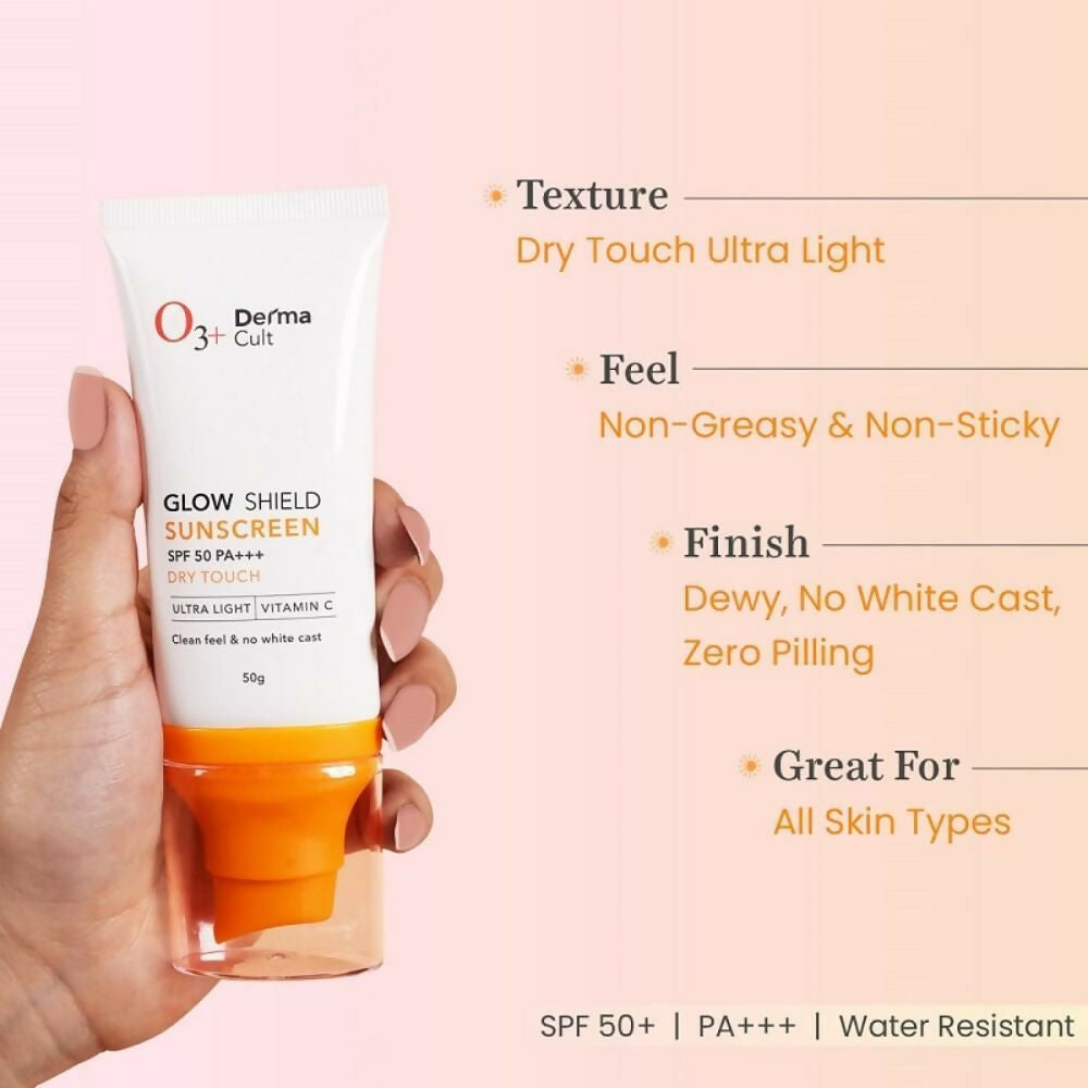 Professional O3+ Derma Cult Glow Shield Sunscreen SPF 50 PA+++ | Grocsy