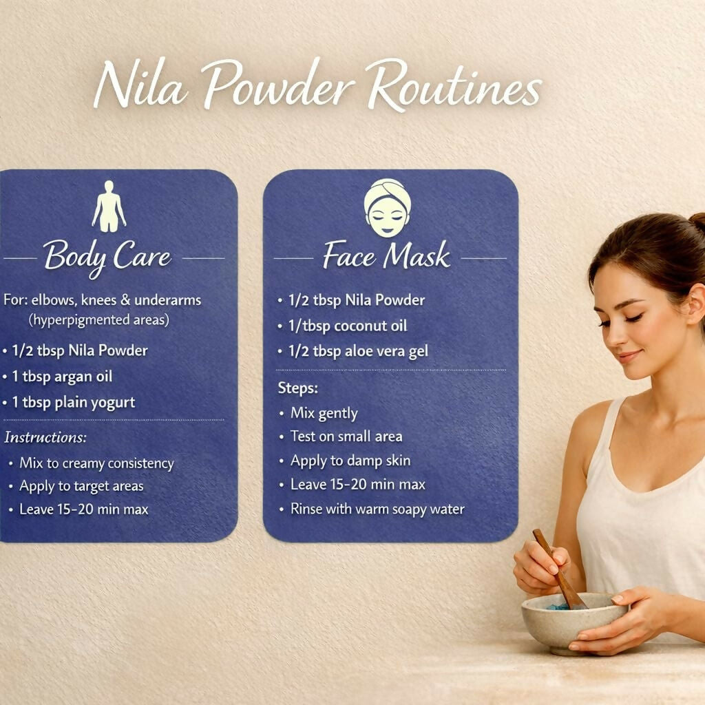 Bare Alpha Moroccan Nila Powder – 100% Natural Indigo Blue Powder | Grocsy