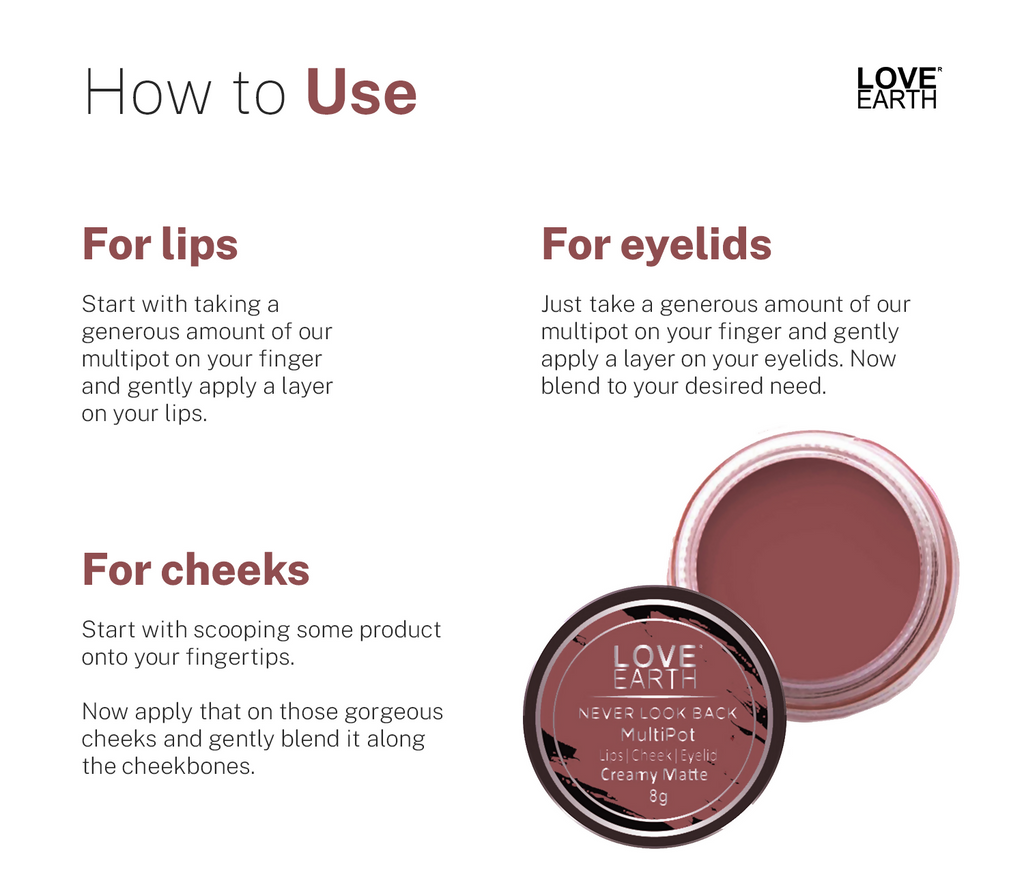 Love Earth Lip Tint & Cheek Tint Multipot Combo (Mauvish Pink & Ruby Pink) | Grocsy