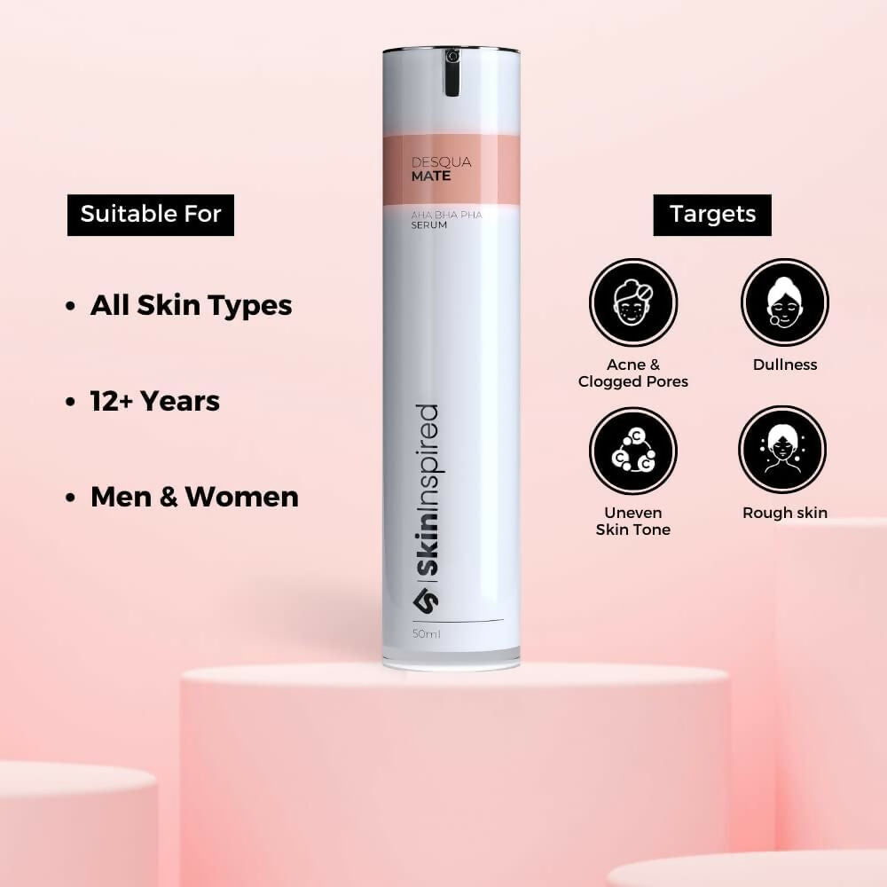 SkinInspired AHA+BHA+PHA Lactic Acid + 2% Salicylic Acid Face Serum | Grocsy
